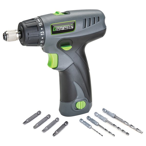 Genesis 8-Volt Li-Ion 3-Piece Cordless Tool Kit with Screwdriver, Soldering Iron, and Pocket LED Light GL0831CK2